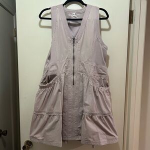 Elegant Sleeveless Mini Dress in Soft Tan